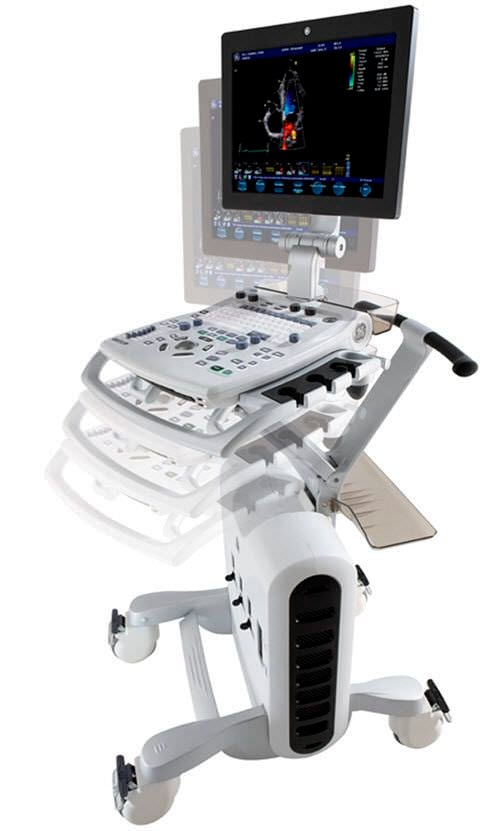 Ultrasound system / on platform, compact / for cardiovascular ultrasound imaging Vivid S6 GE Healthcare